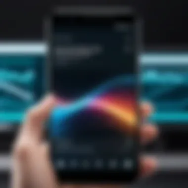 Edited Video on Screen A smartphone displaying edited slow motion footage