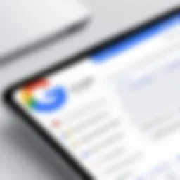 Visual representation of Google account settings