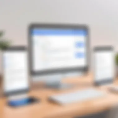 Illustration showing various devices connected to Google