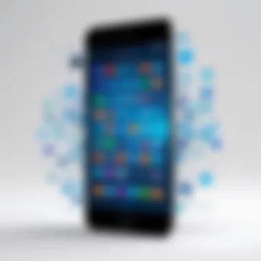 Apps for Free Phone Numbers Illustration of various apps for obtaining free phone numbers