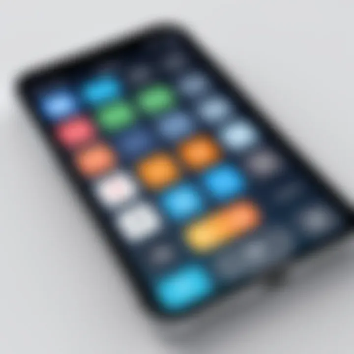 User navigating through app store for calculator apps