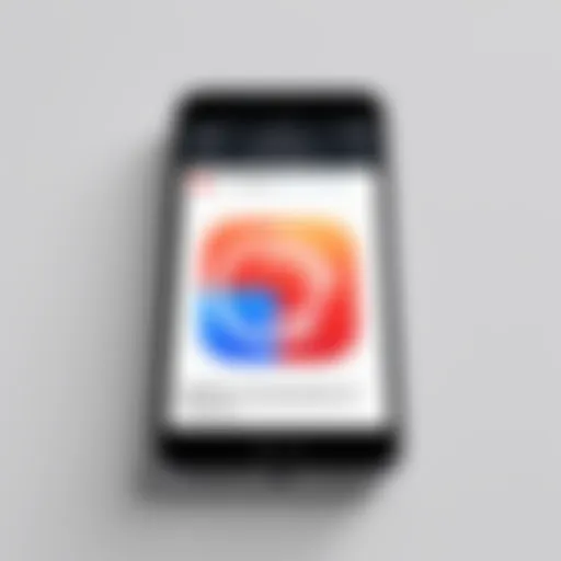 Illustration of an ad blocking tool on an iPhone screen