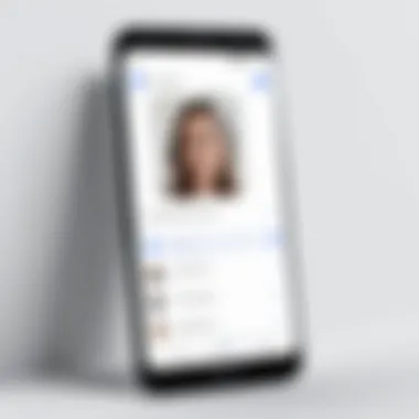 Visual guide depicting the contact addition feature in Google Duo