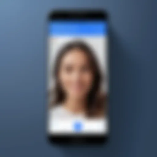Illustration showing the main interface of Google Duo