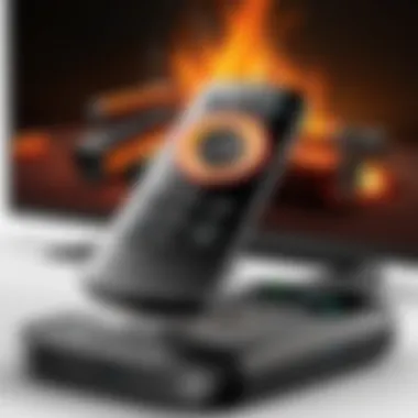Using a Smartphone App to Control Fire Stick Smartphone app controlling Fire Stick