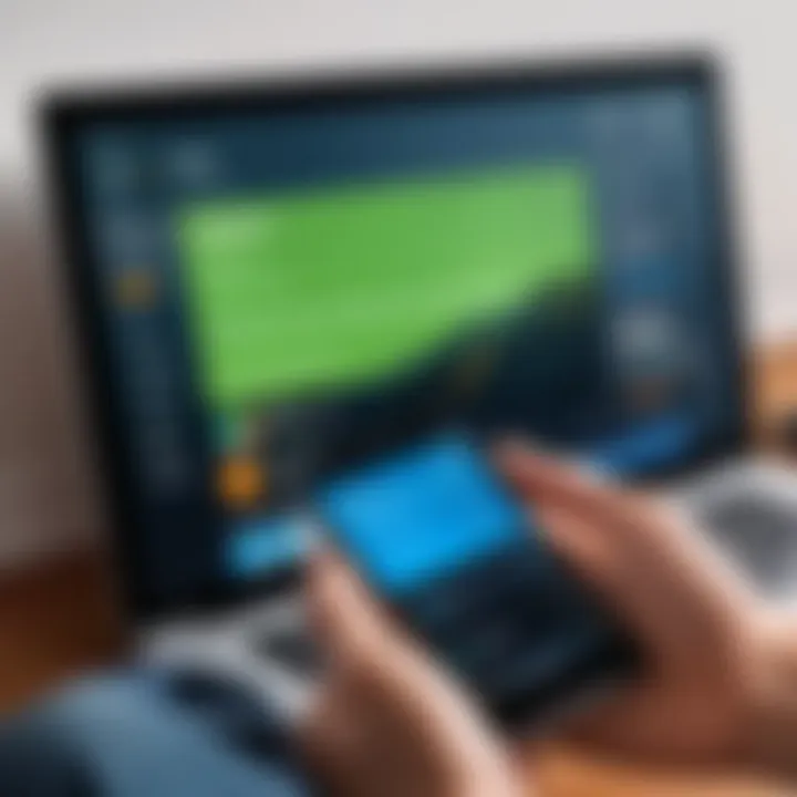 Illustration of a user navigating through the Amazon Prime Remote App