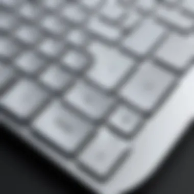 Exploring Apple Keyboard Features Close-up view of Apple keyboard features and layout