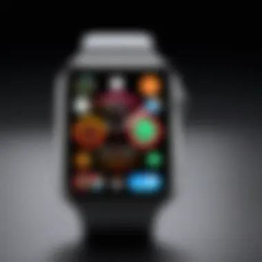 An Apple Watch showing notifications and connectivity options