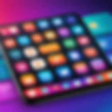 Vibrant Personalized Home Screen A vibrant home screen displaying personalized widgets and icons.