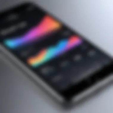 A graphical representation of market trends for iPhones