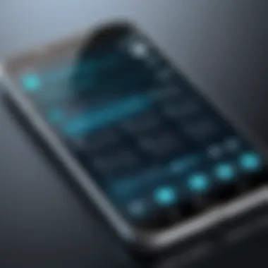 Automated text messaging interface on a smartphone screen