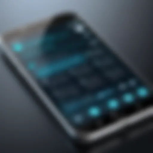 Automated text messaging interface on a smartphone screen