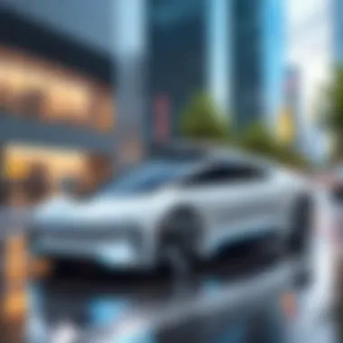 Futuristic Autonomous Vehicle Autonomous Vehicle in Urban Setting