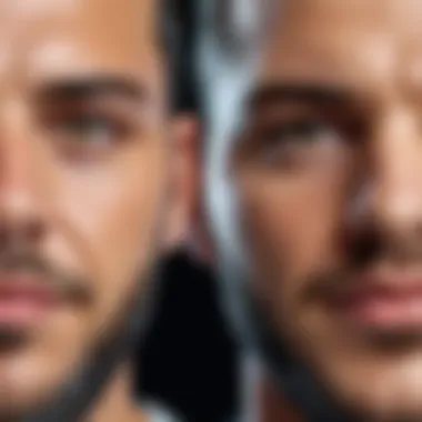 Seamless Face Swap Comparison A comparison of two photographs before and after a seamless face swap.