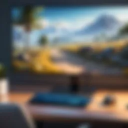 A serene landscape illustrating a peaceful gaming experience during travel
