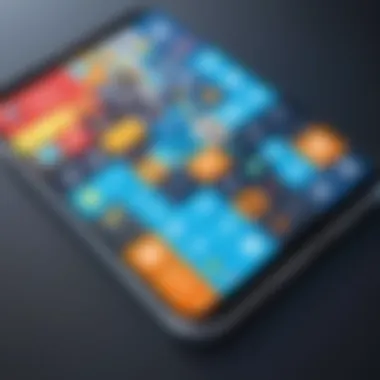 Diverse Puzzle Game Selection An array of engaging puzzle games displayed on a mobile device