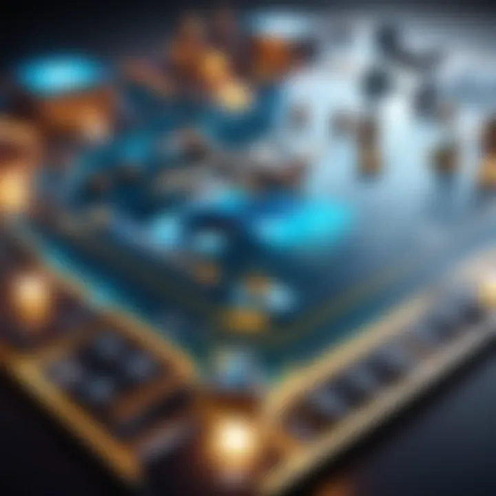 Immersive Strategy Gaming A strategic board game setup suggesting immersive gameplay without online connection