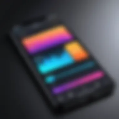 A sleek mobile interface displaying a video editing app.