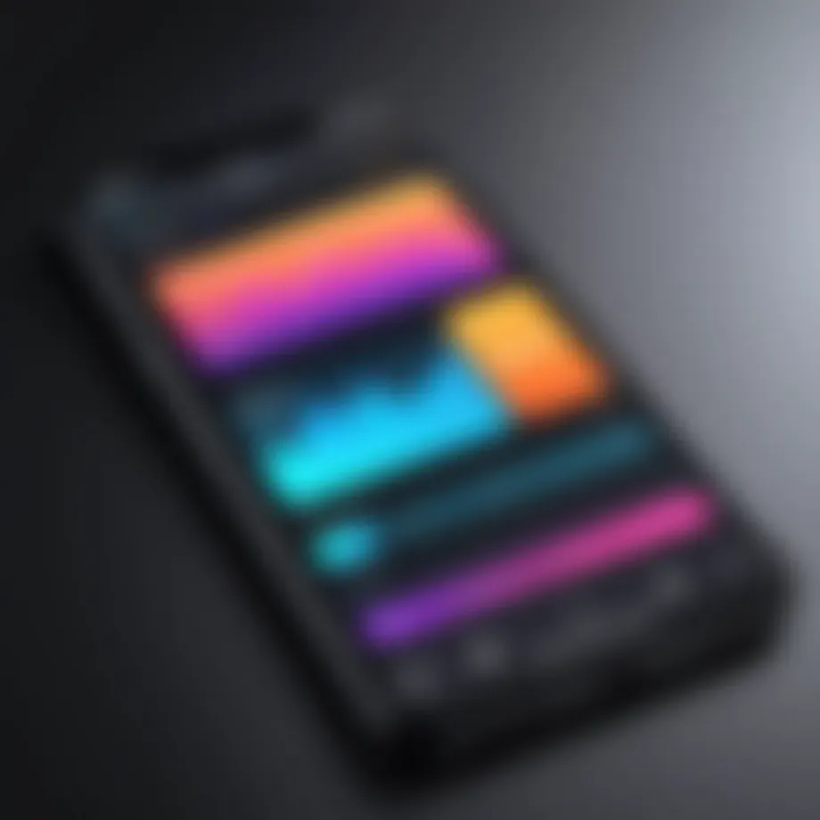 A sleek mobile interface displaying a video editing app.