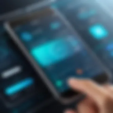 User-friendly interface of a data transfer app