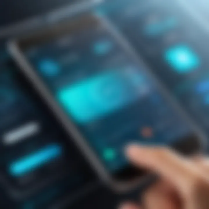 User-friendly interface of a data transfer app