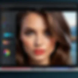 A vibrant editing interface showcasing photo enhancement features