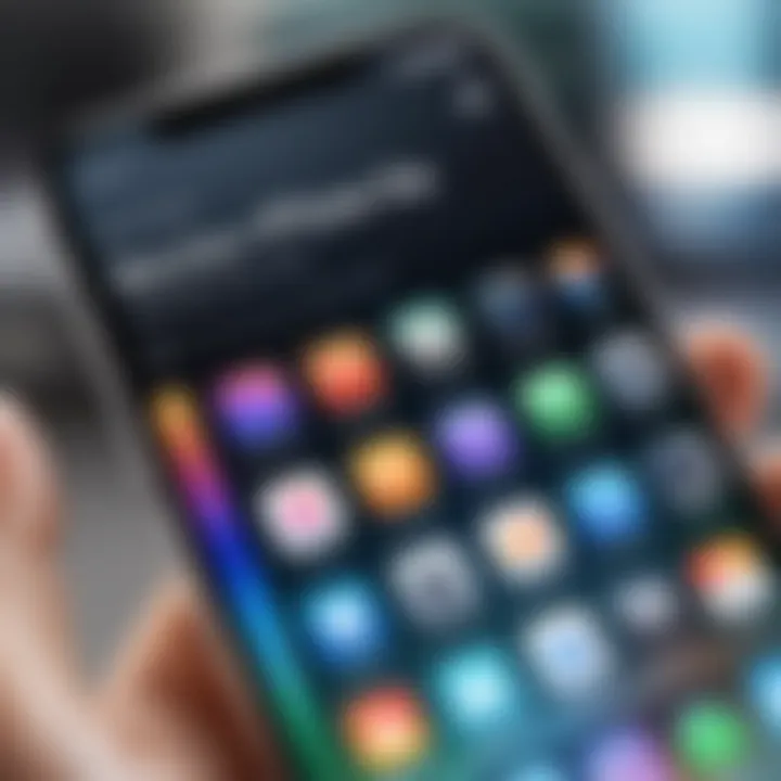 User interface of an iPhone photo blur app showcasing various blur options.