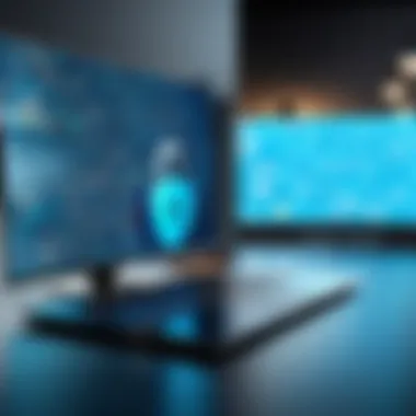 Online Security and Privacy Concept A digital representation of online security and privacy.
