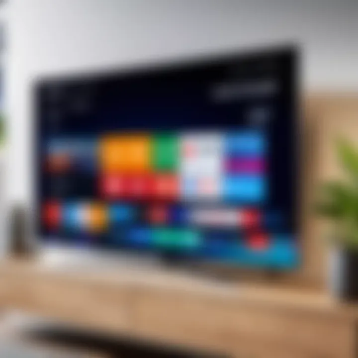 A close-up of a Samsung Smart TV displaying a VPN interface.