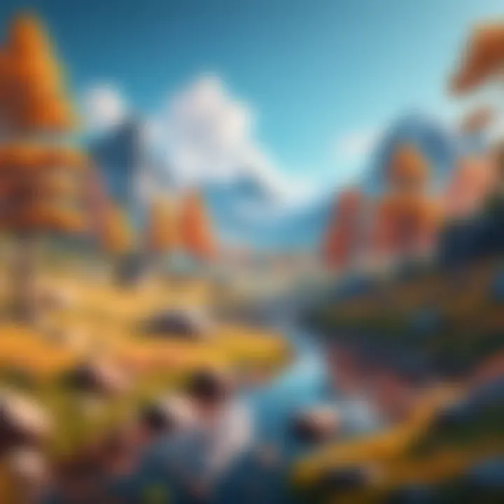 A serene landscape from an indie game, highlighting artistic visuals.