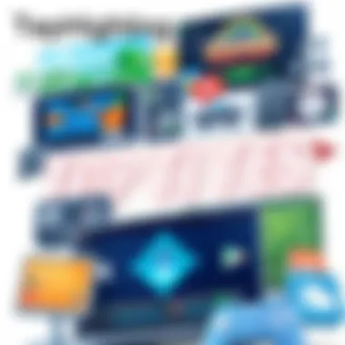 Highlighting Top Titles A collage of top online games and their unique features