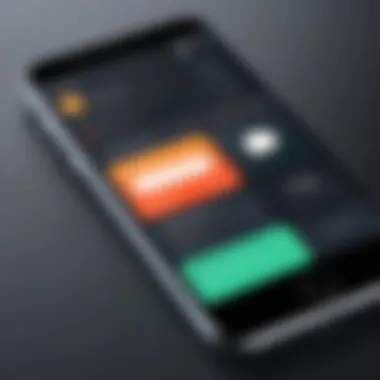 Smartphone Call Recording App Interface A smartphone displaying a call recording app interface