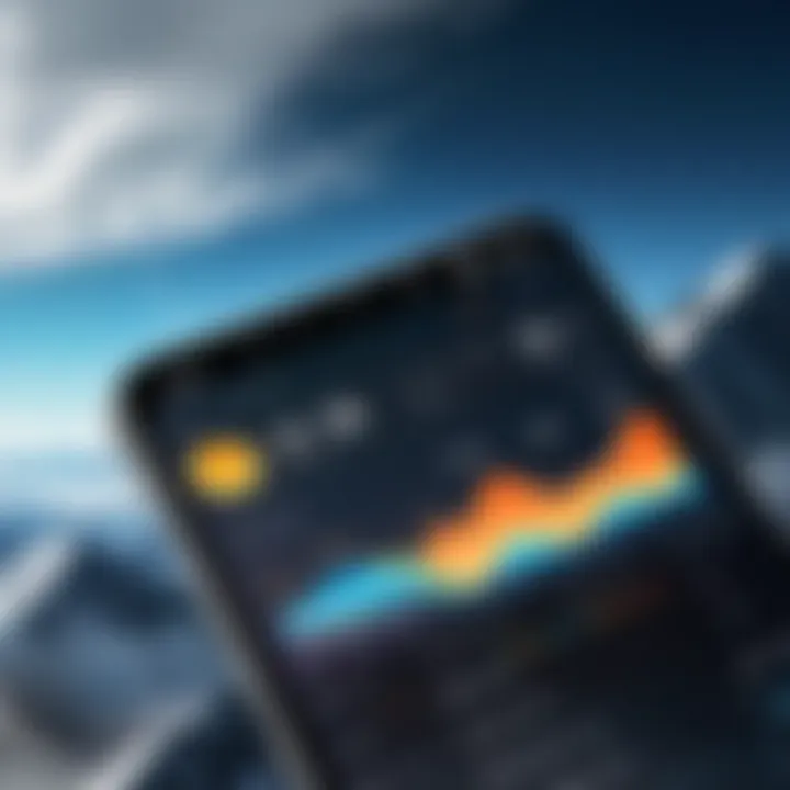 User interface of a premium weather app