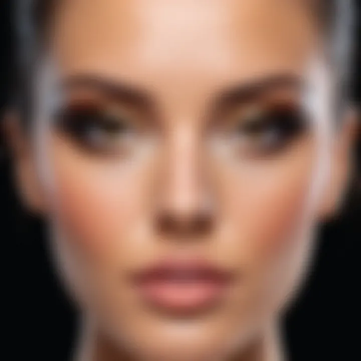 An example of blending techniques applied to a face.