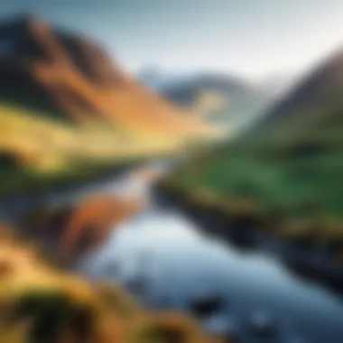 Blurred Landscape Captured on iPhone An artistic representation of a blurred landscape photo taken with an iPhone