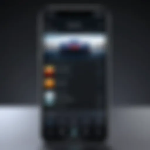 A close-up view of an iPhone displaying the photo editing interface with blur effects