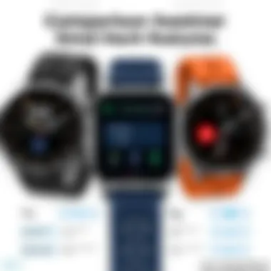Comparison chart of Bolt Smart Watch against competitor models