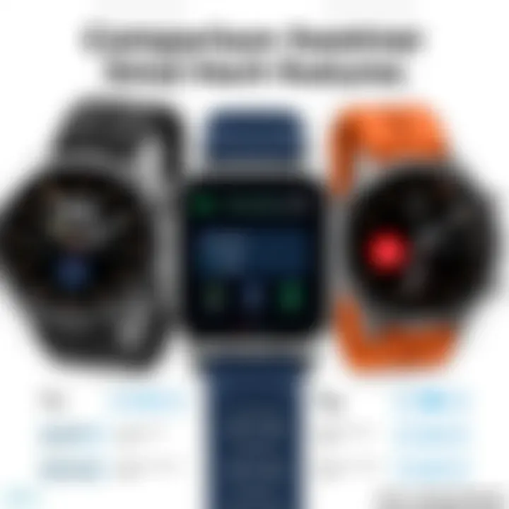 Comparison chart of Bolt Smart Watch against competitor models