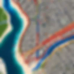 Google Maps interface showcasing area calculation feature