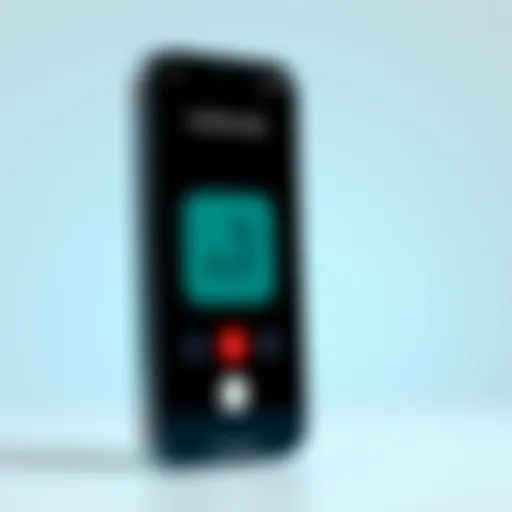 iPhone displaying call recording feature