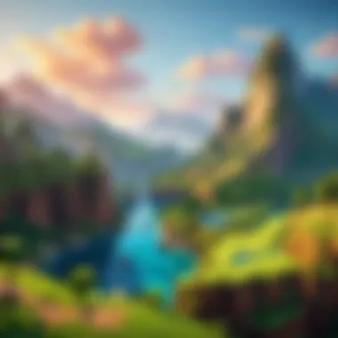 Exploring Minecraft Landscapes on PC Minecraft gameplay on PC showcasing vibrant landscapes