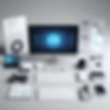 Graphic showcasing essential tools for digital work