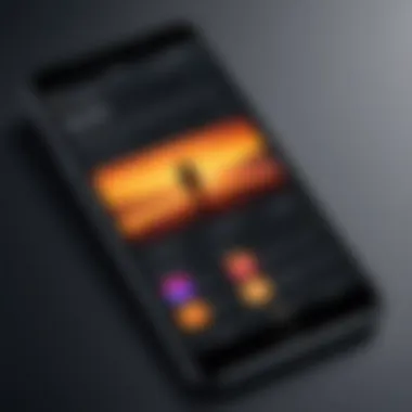 Mobile Application for Photo Casting Mobile device displaying a photo casting app