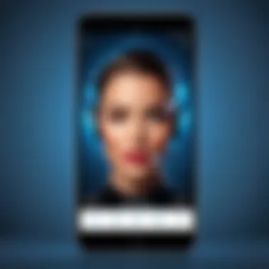 A futuristic representation of a celebrity voice changer app interface