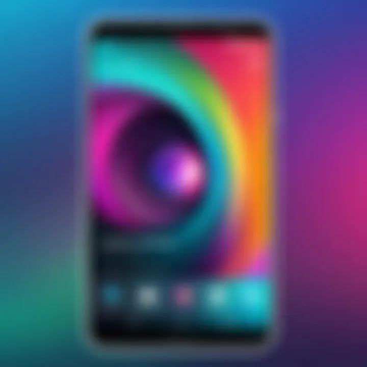 Vibrant Video Thumbnail on Android Android device displaying a vivid video thumbnail