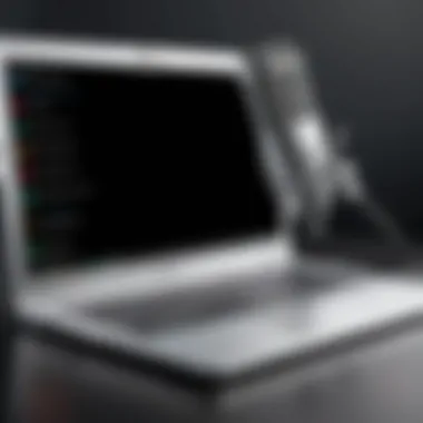 Setting Up a Microphone with Your Chromebook A microphone connected to a Chromebook for audio capture