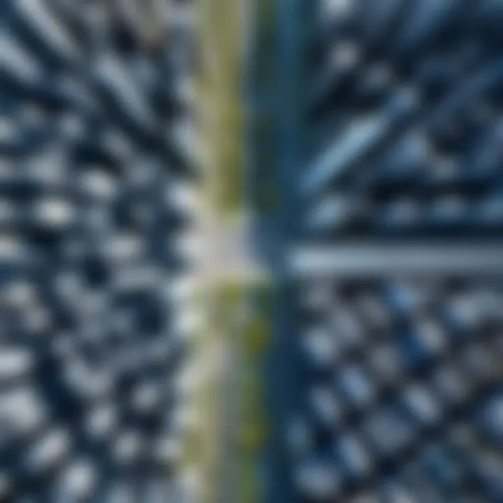 High-resolution satellite imagery showcasing urban landscapes