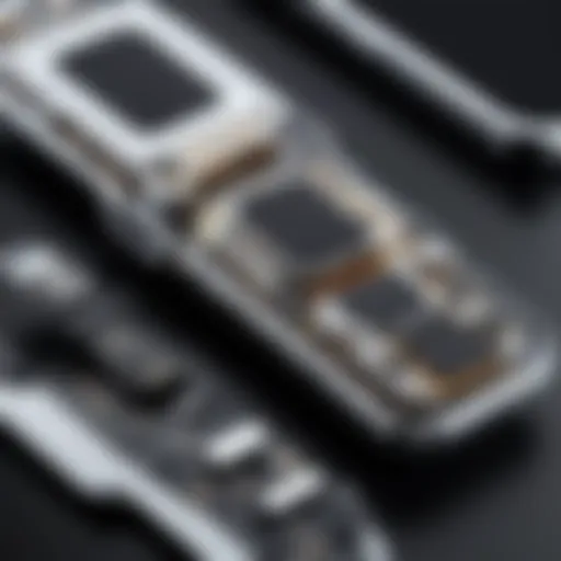 A close-up view of an iPhone clip showcasing its design and build quality