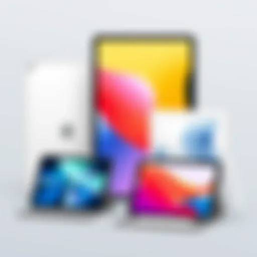 Apple iPad models displayed showcasing their sleek design