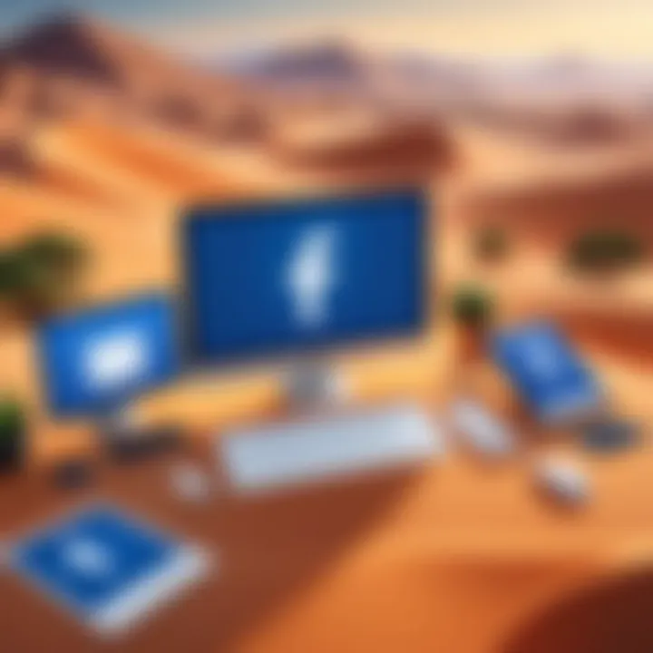 A serene digital landscape representing online freedom